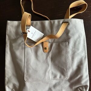 Hearth & Hand Canvas Tote with Tan Accents